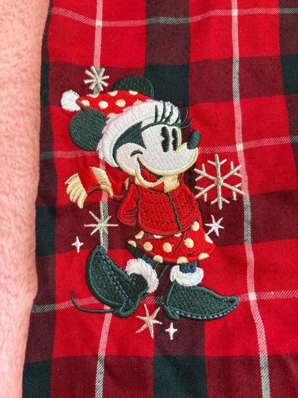 🎄Disney store Minnie Mouse plaid flannel nightgown size 9/10 EUC! - Picture 5 of 8